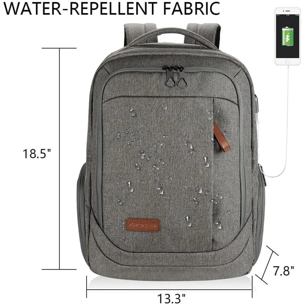 KROSER Laptop Backpack 17.3 Inch Computer Water-Repellent Laptop Bag